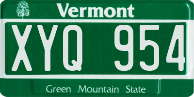VT license plate XYQ954