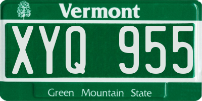 VT license plate XYQ955