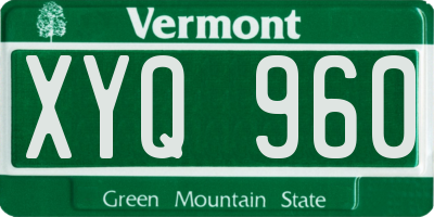 VT license plate XYQ960
