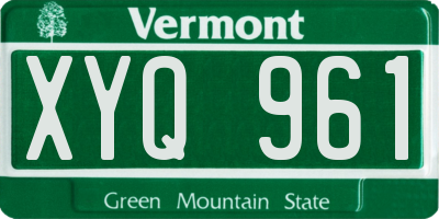 VT license plate XYQ961