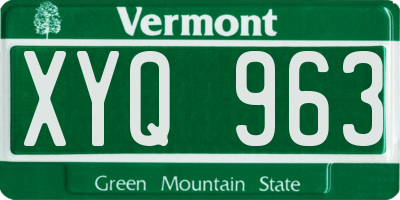 VT license plate XYQ963