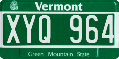 VT license plate XYQ964
