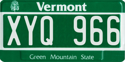 VT license plate XYQ966