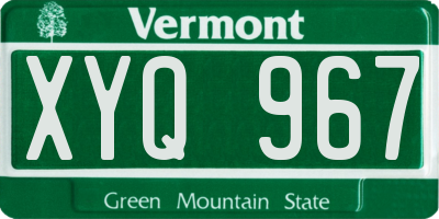 VT license plate XYQ967