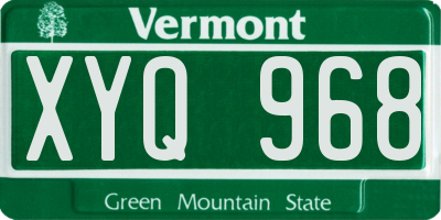 VT license plate XYQ968