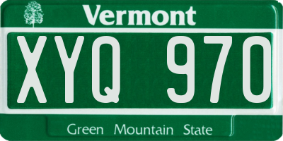 VT license plate XYQ970