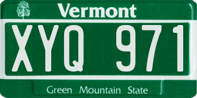 VT license plate XYQ971