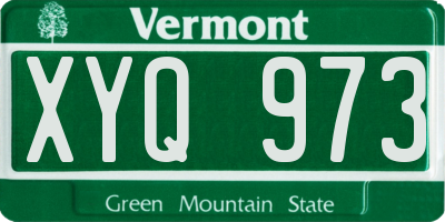 VT license plate XYQ973