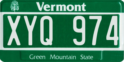 VT license plate XYQ974