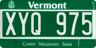 VT license plate XYQ975