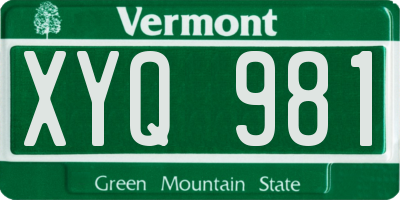 VT license plate XYQ981