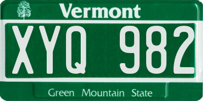 VT license plate XYQ982