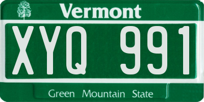 VT license plate XYQ991