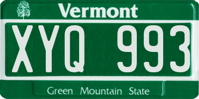 VT license plate XYQ993