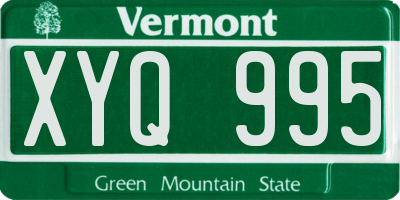 VT license plate XYQ995