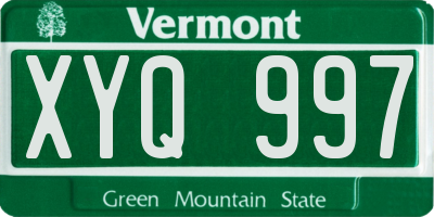 VT license plate XYQ997