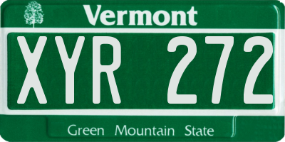 VT license plate XYR272