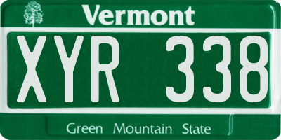 VT license plate XYR338
