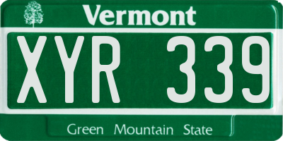 VT license plate XYR339
