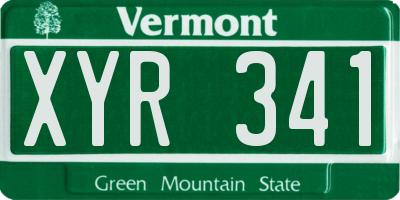 VT license plate XYR341