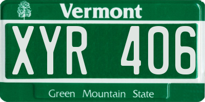 VT license plate XYR406