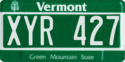 VT license plate XYR427