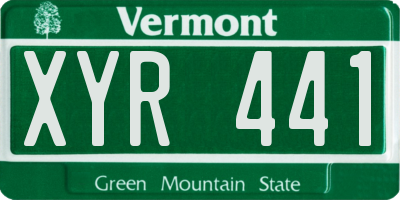 VT license plate XYR441
