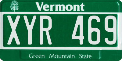 VT license plate XYR469