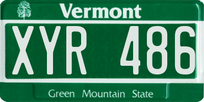 VT license plate XYR486