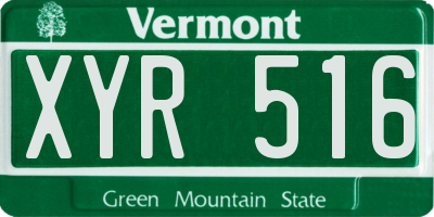 VT license plate XYR516