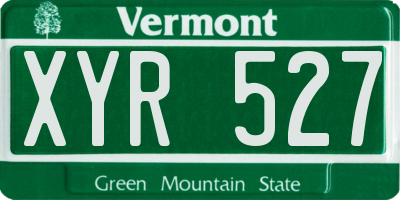 VT license plate XYR527