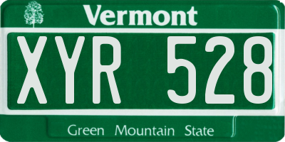 VT license plate XYR528
