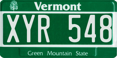 VT license plate XYR548