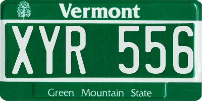 VT license plate XYR556