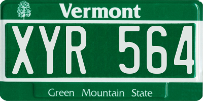 VT license plate XYR564