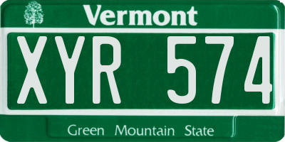 VT license plate XYR574