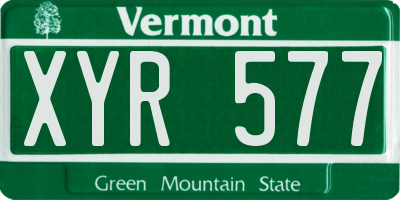 VT license plate XYR577