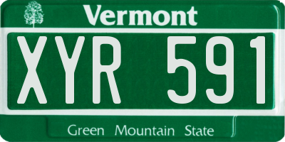 VT license plate XYR591