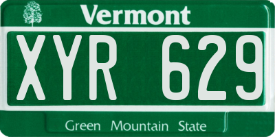 VT license plate XYR629