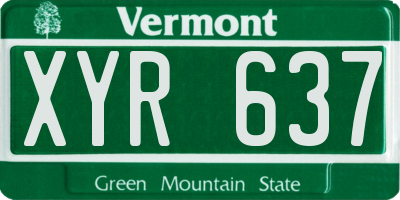 VT license plate XYR637