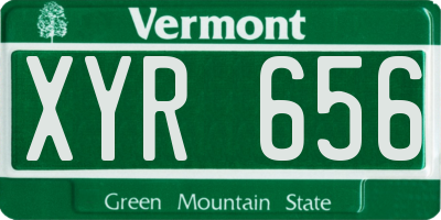 VT license plate XYR656