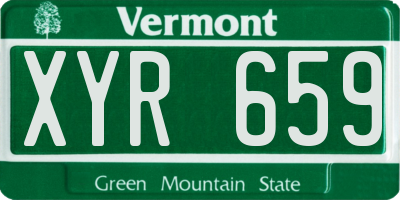 VT license plate XYR659