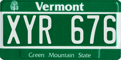 VT license plate XYR676