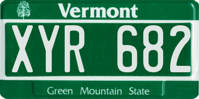 VT license plate XYR682