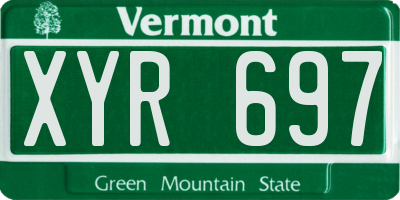 VT license plate XYR697