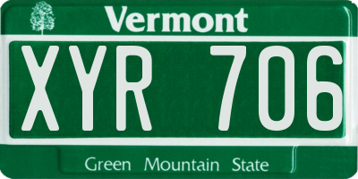 VT license plate XYR706