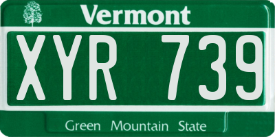 VT license plate XYR739