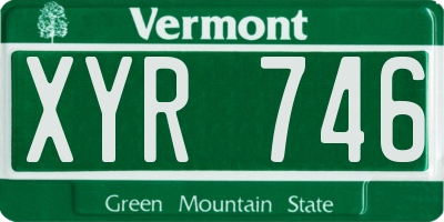 VT license plate XYR746