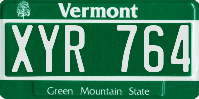 VT license plate XYR764
