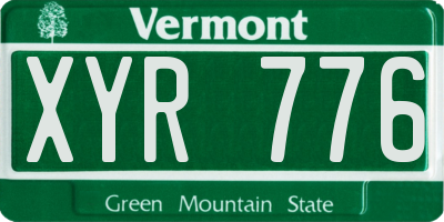 VT license plate XYR776